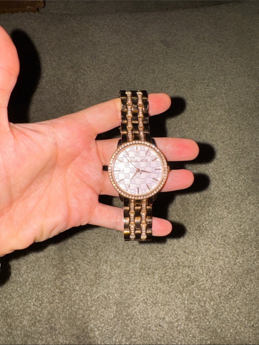 Michael Kors Rose Gold Crystal Accent Bracelet Watch
